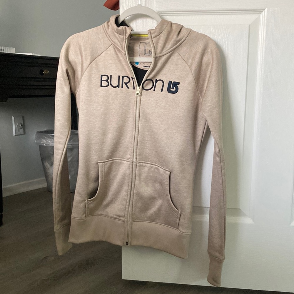 Beige warm Burton hoodie zip up